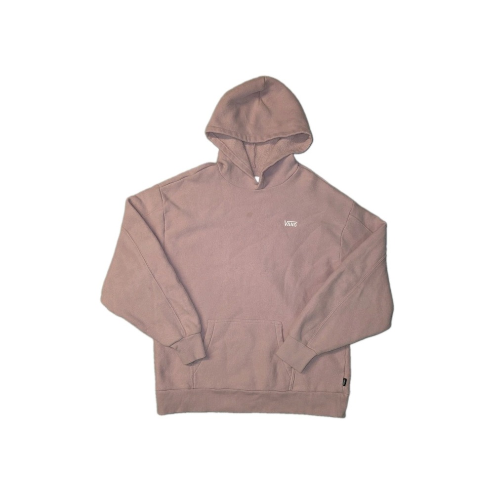 VANS ComfyCush Relaxed Fit Pink Fleece Pullover Hoodie Sweatshirt Small